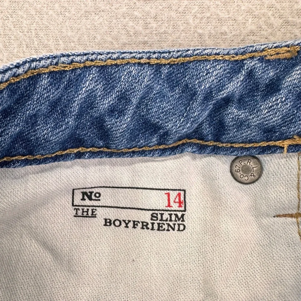 Polo Ralph‎ Lauren Slim Fit Boyfriend Jeans Youth 14 Blue Selvedge Straight Leg